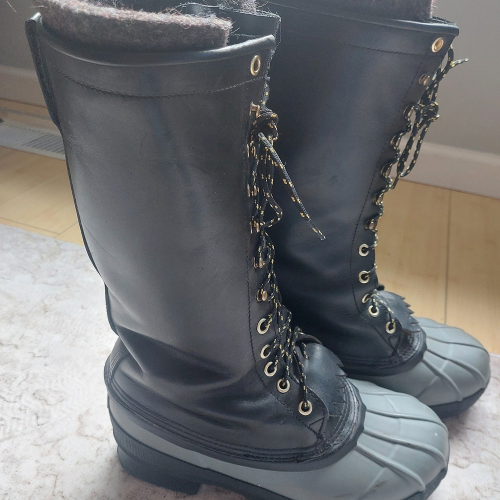 Black and Gray Winter Boots